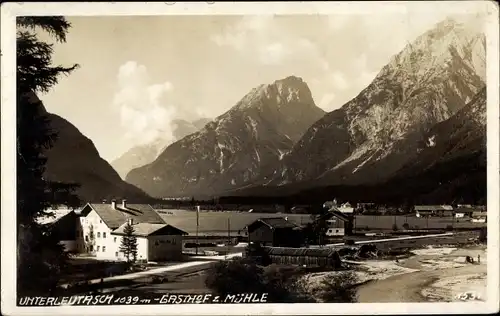 Ak Unterleutasch Leutasch in Tirol, Gasthof zur Mühle
