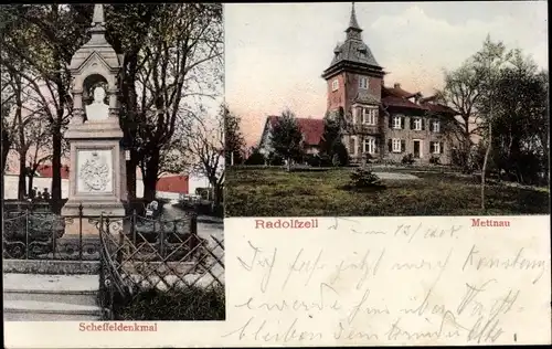 Ak Radolfzell am Bodensee, Scheffeldenkmal