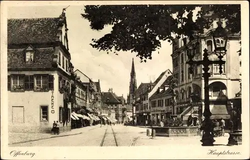 Ak Offenburg in Baden Schwarzwald, Hauptstraße