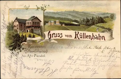 Litho Küllenhahn Cronenberg Wuppertal, Panorama, Restauration und Kaffeewirtschaft