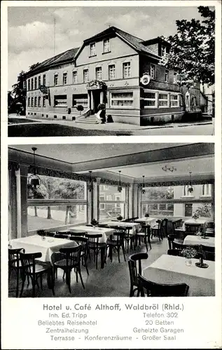 Ak Waldbröl im Oberbergischen Land, Hotel Cafe Althoff
