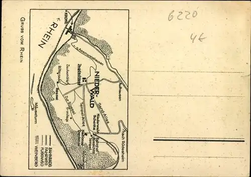 Ak Rüdesheim am Rhein, Jagdschloss Niederwald, Dorfschenke Assmannshausen, Gasthof Krone