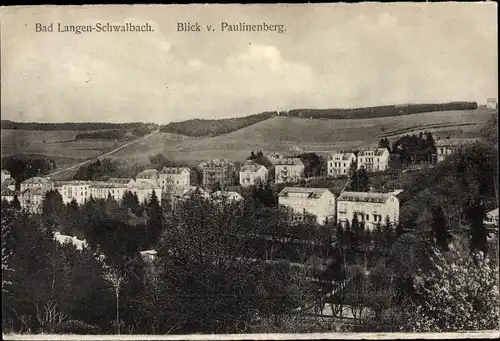 Ak Bad Langenschwalbach Bad Schwalbach im Taunus, Blick vom Paulinenberg