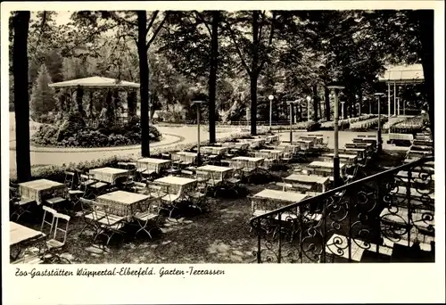 Ak Elberfeld Wuppertal, Zoo Gaststätten, Garten Terrassen