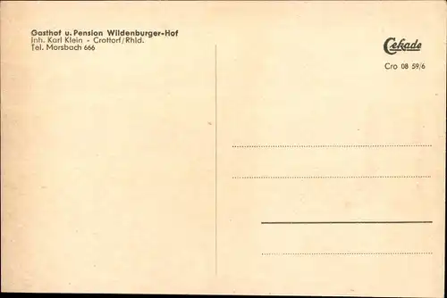 Ak Crottorf Krottorf Friesenhagen Rheinland Pfalz, Schloss mit Hirschpark