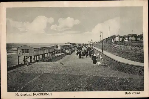 Ak Nordseebad Norderney Ostfriesland, Strandpromenade