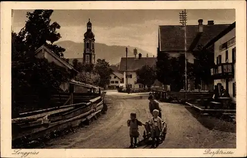 Ak Lenggries in Oberbayern, Dorfstraße