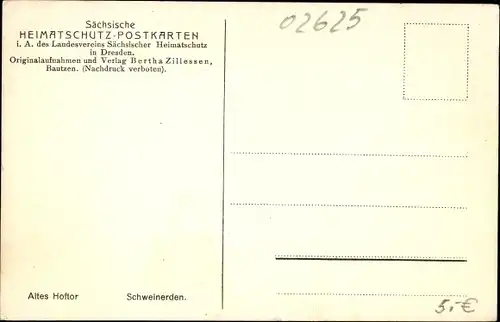 Ak Schweinerden Panschwitz Kuckau Oberlausitz, altes Hoftor