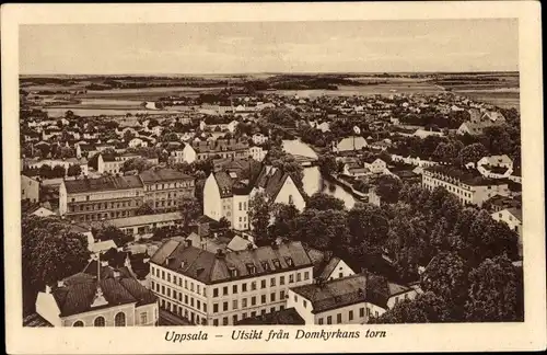 Ak Uppsala Schweden, Utsikt fran Domkyrkans torn