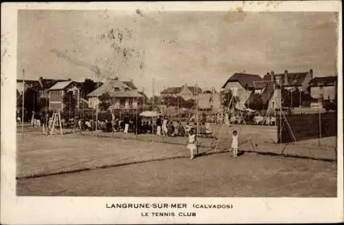 Ak Langrune sur Mer Calvados, Le Tennis Club