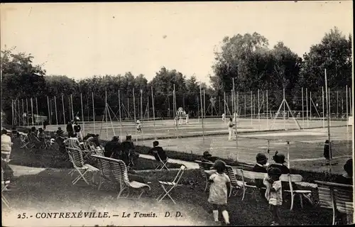 Ak Contrexéville Lothringen Vosges, Tennis