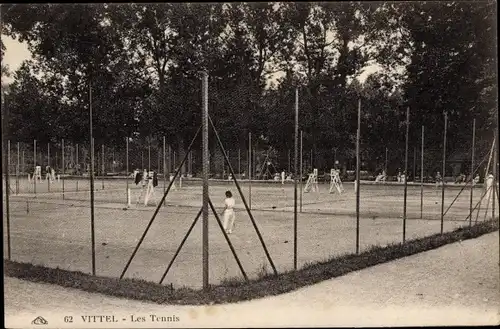 Ak Vittel Lothringen Vosges, Les Tennis