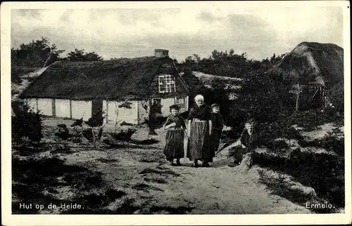 Ak Ermelo Gelderland, Hut op de Heide