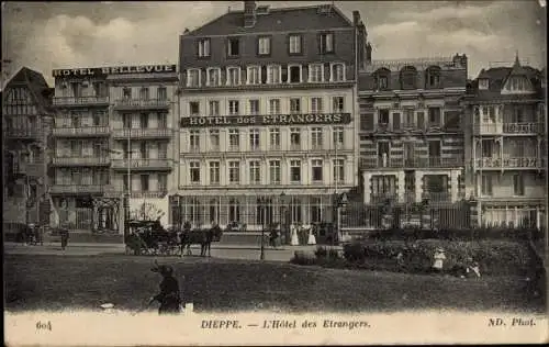 Ak Dieppe Seine Maritime, L'Hotel des Etrangers