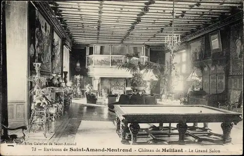 Ak Meillant Cher, Le Chateau, Le Grand Salon