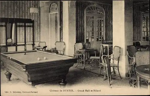 Ak Clermont Ferrand Puy de Dôme, Le Chateau, Grand Hall et Billard