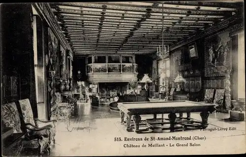 Ak Meillant Cher, Le Chateau, Le Grand Salon