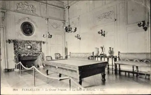Ak Versailles Yvelines, Le Grand Trianon, La Salle de Billard