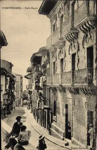 Ak Hondarribia Fuenterrabia Baskenland, Calle Mayor