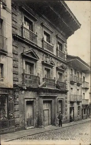 Ak Hondarribia Fuenterrabia Baskenland, Calle Mayor