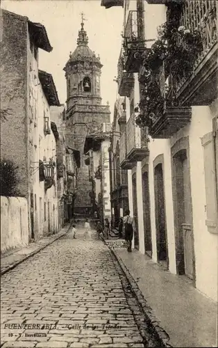 Ak Hondarribia Fuenterrabia Baskenland, Calle de la Tiendas