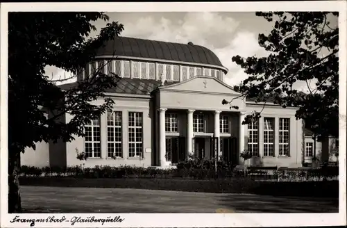 Ak Františkovy Lázně Franzensbad Region Karlsbad, Glauberquelle