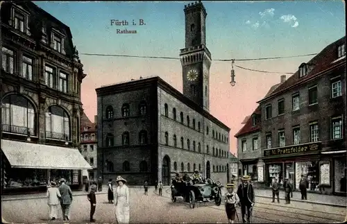 Ak Fürth in Mittelfranken Bayern, Rathaus