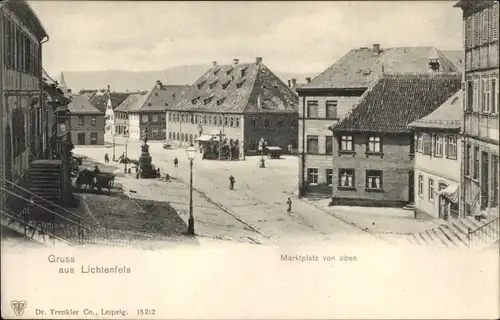 Ak Lichtenfels am Main Oberfranken, Blick auf den Marktplatz