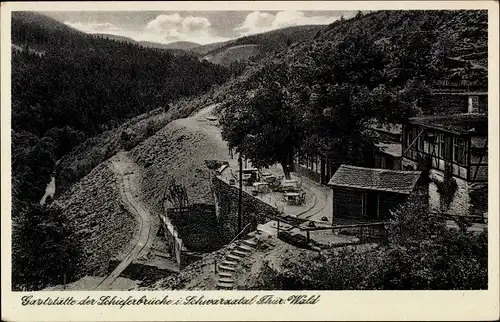 Ak Bad Blankenburg, Gaststätte Schieferbrüche im Schwarzatal