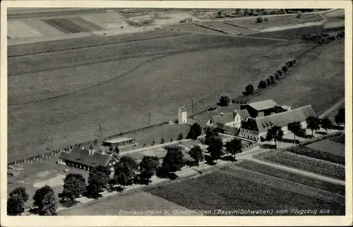 Ak Gundelfingen im Breisgau, Emmaus Heim, Fliegeraufnahme