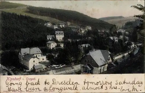 Ak Kipsdorf Altenberg im Erzgebirge, Blick auf den Ort