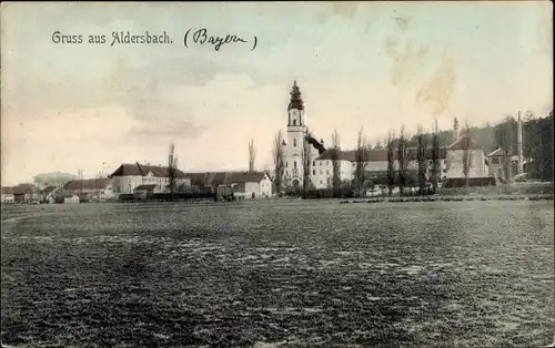 Ak Aldersbach in Niederbayern, Blick auf den Ort, Kirche