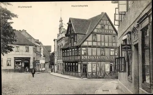 Ak Helmstedt in Niedersachsen, Heinrichsplatz, Konditorei