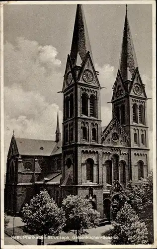 Ak Schalke Gelsenkirchen im Ruhrgebiet, Kath. Pfarrkirche St. Joseph