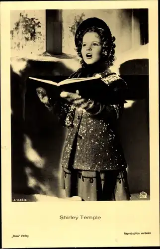Ak Schauspielerin Shirley Temple, singend, Filmszene, Ross A 1483/4