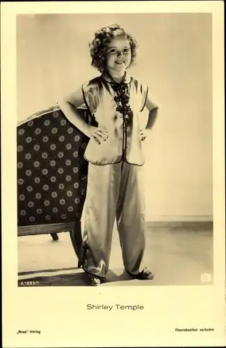 Ak Schauspielerin Shirley Temple, Portrait, Ross A 1093/1