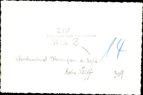 Foto Kampen auf Sylt, Rotes Kliff, Strand