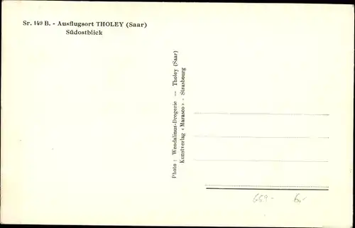 Ak Tholey im Saarland, Südostblick