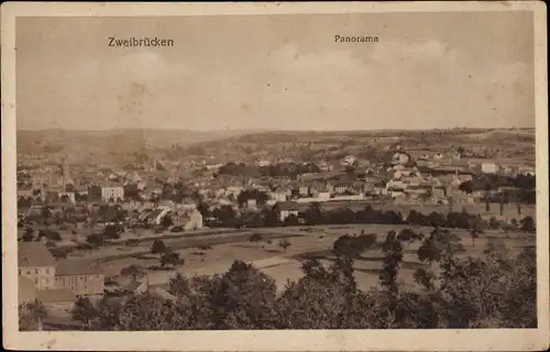 Ak Zweibrücken in der Pfalz, Panorama