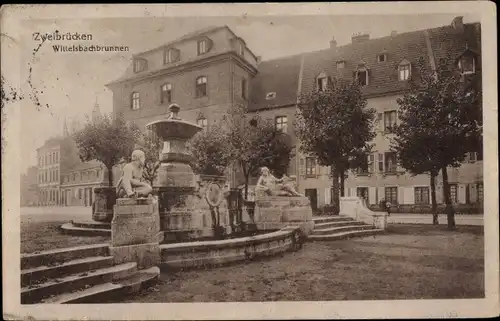Ak Zweibrücken in der Pfalz, Wittelsbachbrunnen