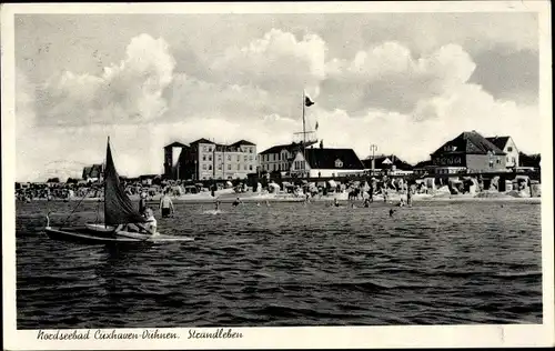 Ak Nordseebad Duhnen Cuxhaven, Strandleben