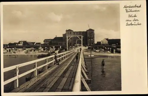 Ak Nordseebad Duhnen Cuxhaven, Blick von der Seebrücke