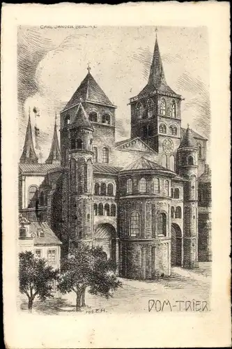 Künstler Ak Trier an der Mosel, Dom