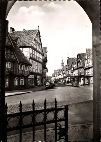 Ak Celle in Niedersachsen, Zöllnerstraße mit Fachwerkhäusern, Ältestes Haus von Celle 1526 erbaut