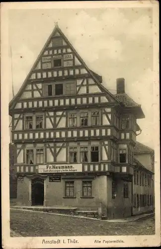 Ak Arnstadt in Thüringen, alte Papiermühle, Fr. Neumann