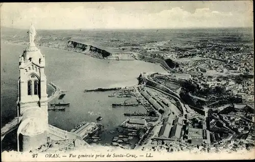 Ak Oran Algerien, Vue générale prise de Santa Cruz