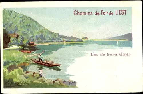 Künstler Ak Gérardmer Lothringen Vosges, Lac de Gérardmer, Chemins de Fer de l'Est