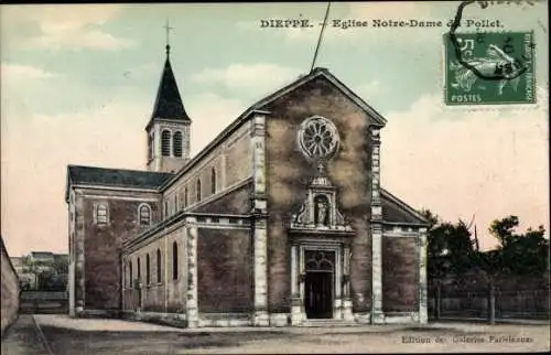 Ak Dieppe Seine Maritime, Eglise Notre Dame du Pollet