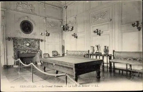 Ak Versailles Yvelines, Le Grand Trianon, La Salle de Billard