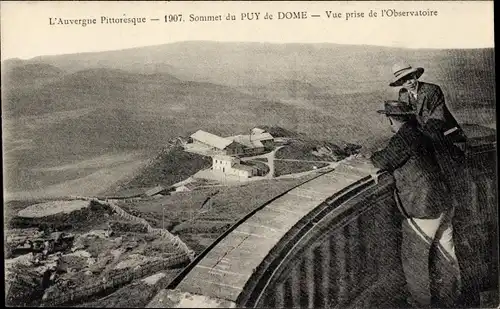 Ak Puy de Dôme, Vue prise de l'Observatoire